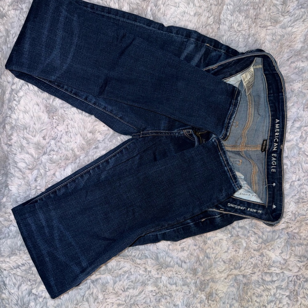 American Eagle Outfitters Women’s Indigo Slim Straight Jeans - Picture 2 of 3